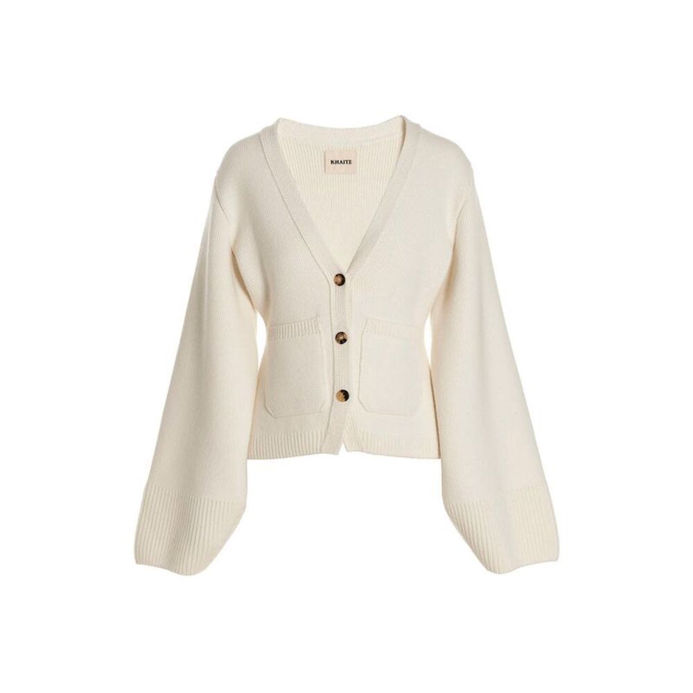 Khaite White Cashmere Women's Cardigan